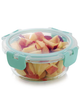 MAGNUS - Glock Borosilicate Glass Food Round Container with Microwave Safe (400ml)