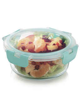 MAGNUS - Glock Borosilicate Glass Food Round Container with Microwave Safe (620ml)