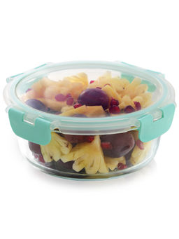 MAGNUS - Glock Borosilicate Glass Food Round Container with Microwave Safe (950ml)