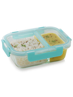 MAGNUS - Glock Borosilicate Glass Divider Rectangle Container Microwave Safe (580ml)