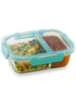 MAGNUS - Glock Borosilicate Glass Divider Rectangle Container Microwave Safe (970ml)