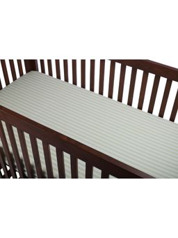 Abracadabra - Fitted Crib Sheet - Green Ticking Stripes (6-12 Months)