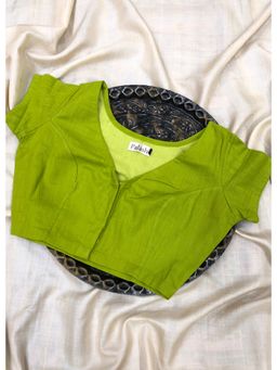 Palash - Women Cotton Slub Stitched Green Blouse