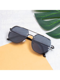 TED SMITH - Polycarbonate Lens & 100 % Uv Protection Full Rim Round Shape Grey Lens Sunglasses