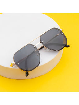 TED SMITH - Polycarbonate Lens & 100 % Uv Protection Full Rim Round Shape Grey Lens Sunglasses