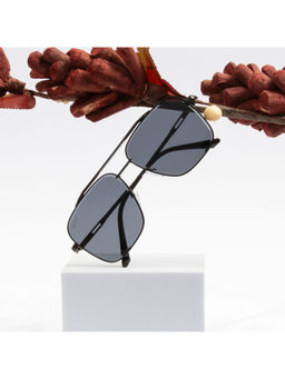 TED SMITH - Polycarbonate Lens & 100 % Uv Protection Full Rim Square Shape Grey Lens Sunglasses