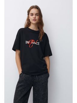 MISCHIEF MONKEY - Black Oversize T-Shirt