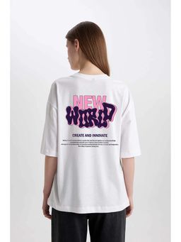 MISCHIEF MONKEY - White Oversize T-Shirt