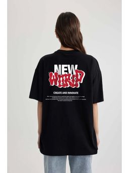 MISCHIEF MONKEY - Black Oversize T-Shirt