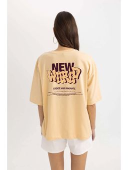 MISCHIEF MONKEY - Beige Oversize T-Shirt