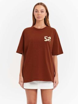 MISCHIEF MONKEY - Brown Oversize T-Shirt