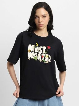 MISCHIEF MONKEY - Black Oversize T-Shirt