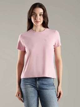 Tommy Hilfiger - Solid Regular Fit Cotton Pink T-Shirt