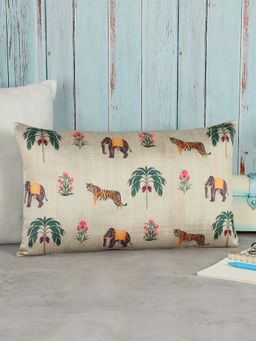 India Circus by Krsnaa Mehta - Poetic Disposition Blended Taf Silk Cushion Cover