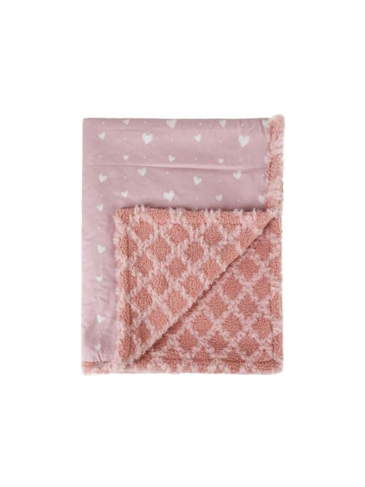 Abracadabra Reversible Blush Hearts Luxe Blanket