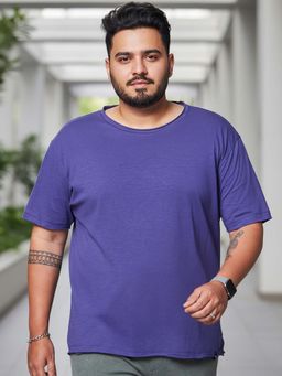 Bewakoof - Air 1.0 Men's Skipper Blue Plus Size T-shirt