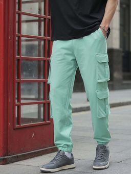 Bewakoof - Air 1.0 Men's Green Super Loose Fit Cargo Joggers
