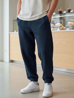 Bewakoof - Men's Navy Blue Oversized Joggers