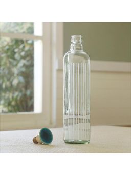 Ellementry - Cove Glass Water Bottle with Ceramic Stopper for Dining Table