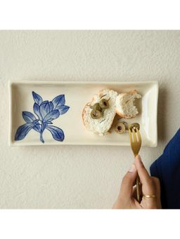 Ellementry - Magnolia Ceramic Serving Platter for Snacks