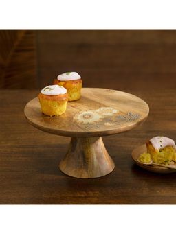 Ellementry - Fleur D'or Wooden Cake Stand for Birthday Party and Wedding