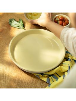 Ellementry - Butter-Up Ceramic Beige Baking Dish for Microwave Oven- 950 ML