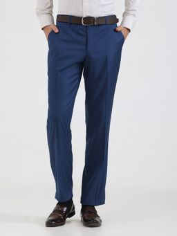 JadeBlue - Men Royal Blue Formal Trousers