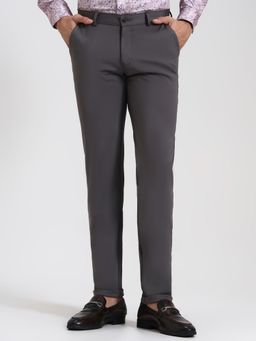 Wyre - Men Dark Grey Slim Fit Club Wear Trousers
