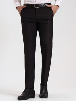 Metal - Men Dark Brown Slim Fit Formal Trousers