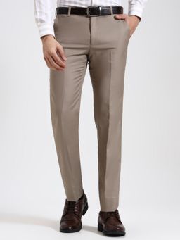 JadeBlue - Super Luxe Men Brown Formal Trousers