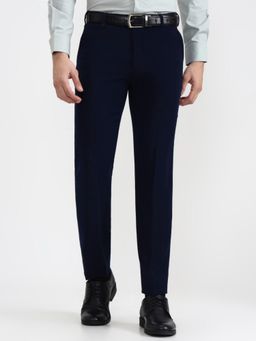 Wyre - Navy Blue Slim Fit Formal Trousers