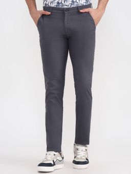 Greenfibre - Men Dark Grey Casual Trousers
