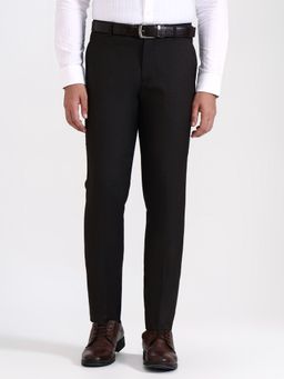 Greenfibre - Men Dark Brown Super Slim Fit Formal Trousers