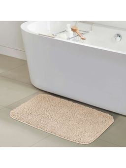 OBSESSIONS - Anti-Skid Polyester Bath Mat - Beige