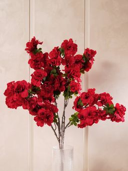 Pure Home + Living - Red Azalea Faux Flower Stem