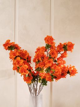 Pure Home + Living - Orange Azalea Faux Flower Stem