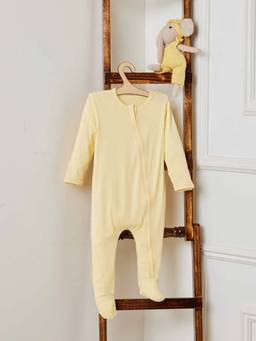 Softsens Baby - Pineapple Slice Yellow Bamboo Zipper Bodysuits