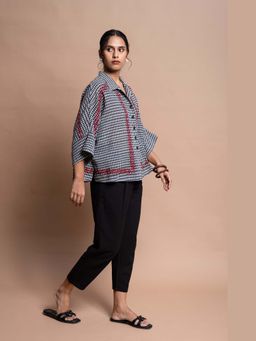 House of Mantra - Anika Black Embroidered Shirt