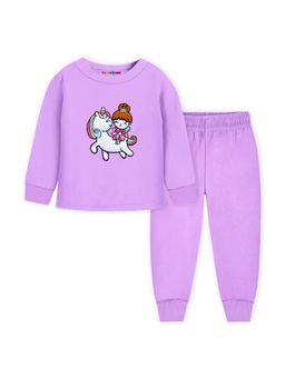 Trampoline - Purple Fleece Sweatshirt with Pyjamas