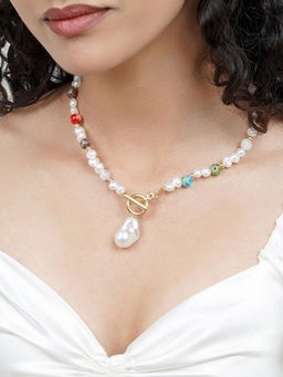 Joker and Witch - Joker & Witch Multicolour Polished Pearl Necklace