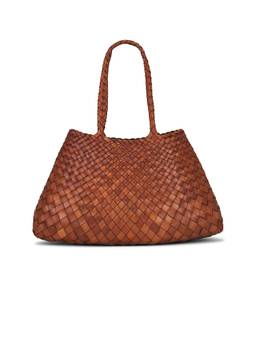 Dragon Diffusion - Santa Croce Woven Leather Tote Bag Brown