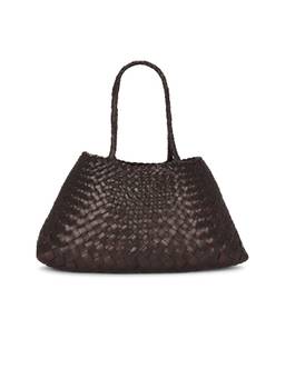 Dragon Diffusion - Santa Croce Woven Leather Tote Bag Brown