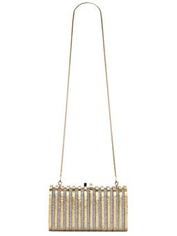 Emm Kuo - Crystal Embellished Hardcase Clutch Gold