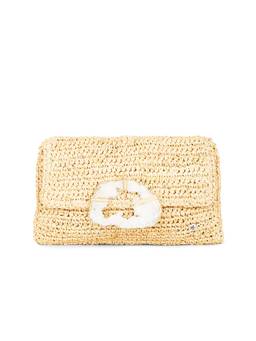 florabella - Esplendor Crochet Raffia Clutch Beige