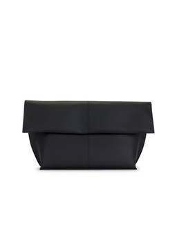 Freja New York - Seamed Grained Leather Clutch Black