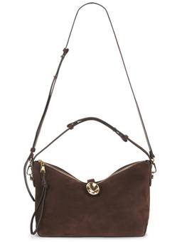 Flattered - Gaia Suede Handbag Brown