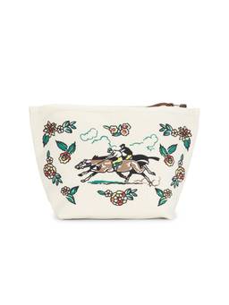 The Great - Derby Twill Printed Pouch Off White