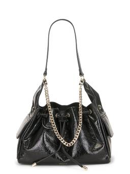 Nakedvice - Crinkled Leather Shoulder Bag Black