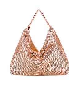 olga berg - Imelda Acrylic Top Handle Clutch Brown