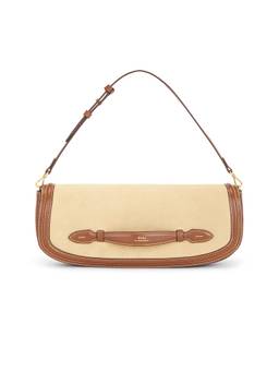 POLO RALPH LAUREN - Twill Leather Clutch Beige